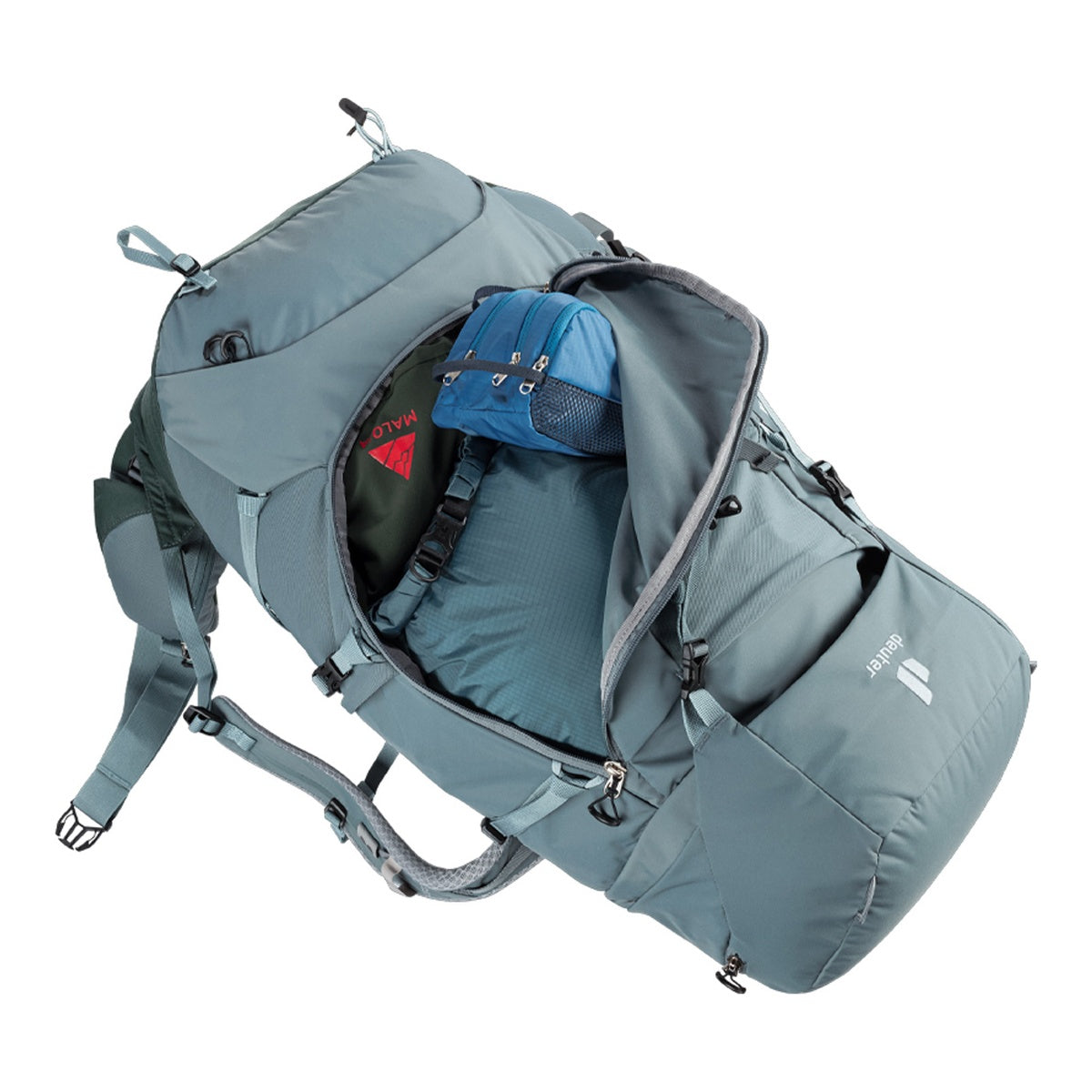 Rucsac Munte Femei Deuter Aircontact Core 45+10 SL Paprika-Graphite Aquamarine