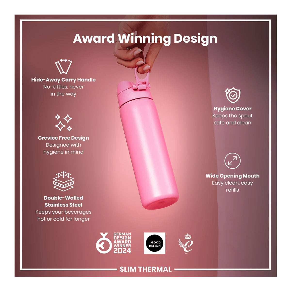 Termos ION8 Inox Rose Bloom 500ML