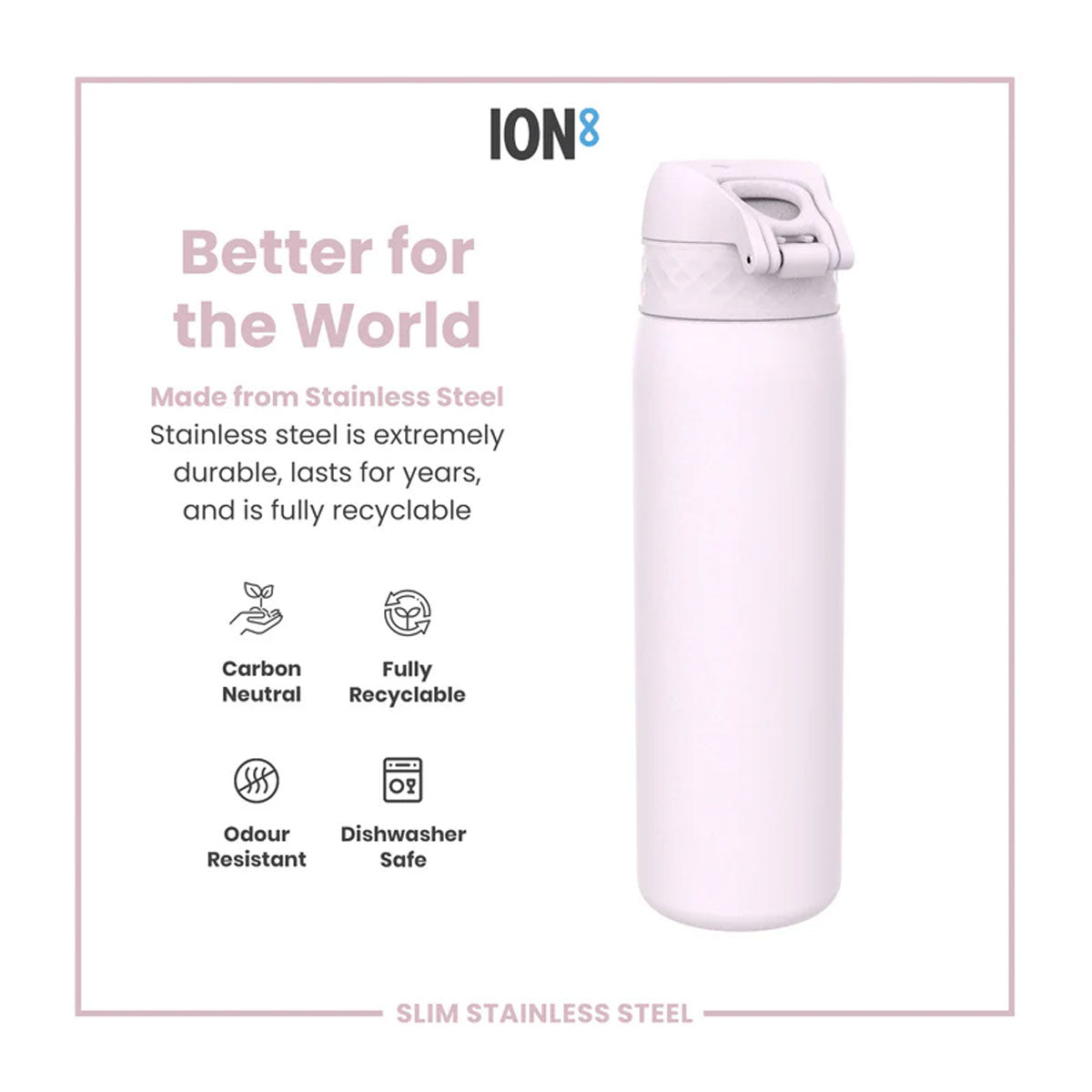 Recipient Hidratare ION8 Inox Liliac Dusk 600ML