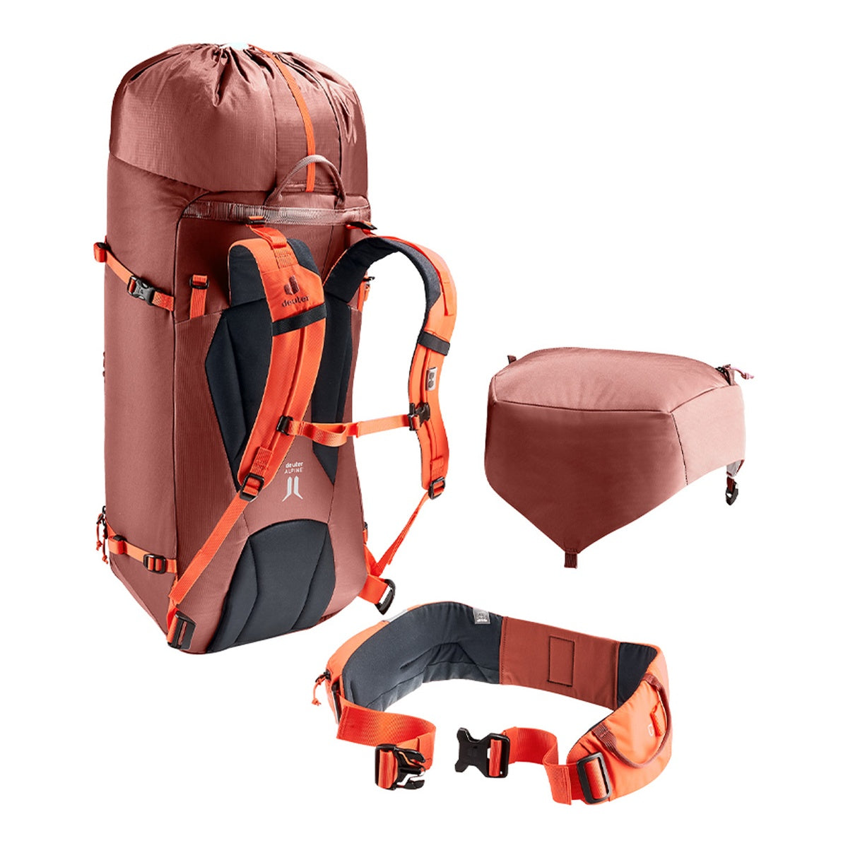 Rucsac Munte Barbati Deuter Guide 44+8 Redwood-Papaya Red