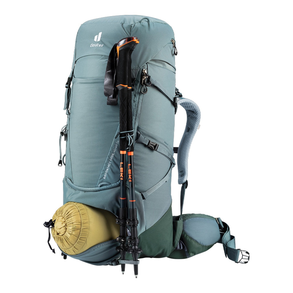 Rucsac Munte Femei Deuter Aircontact Core 45+10 SL Paprika-Graphite Aquamarine