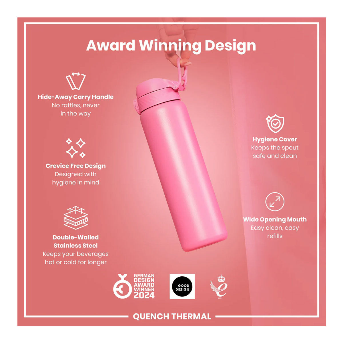 Termos ION8 Inox Rose Bloom 920ML